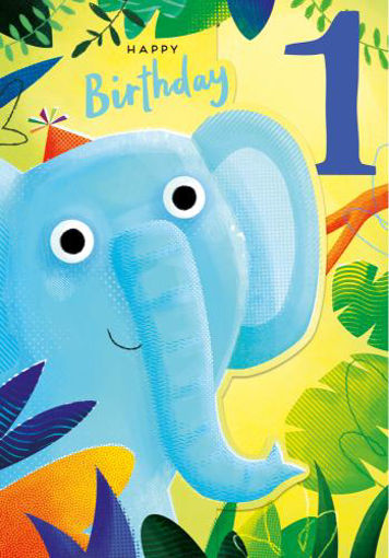 Picture of 1ST BIRTHDAY CARD ELEPHANT